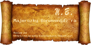 Majerszky Bonaventúra névjegykártya